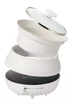 ELECOM IH Cooking Heater with Dedicated Deep 4 Level Temperature Lever with Pot Full Water Capacity Approximately IH Tabletop Cooking HOTDISH cocotte