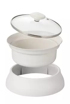 ELECOM IH Нагреватель для приготовления пищи, специальная глубокая кастрюля, только полная емкость для воды, приблизительно HOTDISH кокотница LiFERE Белый HAC-IH01CWH 1,5 л HAC-IHC01WH