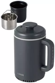 ELECOM IH рисовая меньшая 1 чашка компактная низкоуглеводная 1 чашка толстая размер чайника для жизни черная плита, размер, готовка, дизайн, режим, кастрюля, в одиночку, LiFERE,