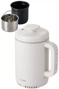 ELECOM IH рисовая меньшая 1 чашка компактная с низким содержанием углеводов 1 чашка толстая размер чайника для жизни LiFERE Белая плита, размер, готовка, дизайн, режим, кастрюля, отдельно, белый