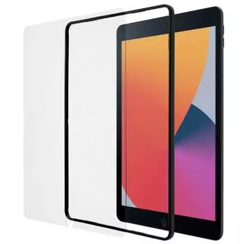ELECOM iPad 10.2 9-го/8-го/7-го поколения (2021/2020/2019) iPad 10.5 3-го/1-го поколения (2019/2017) Стеклянная пленка 99% покрытия экрана с направляющей рамкой TBWA19