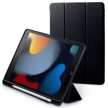 ELECOM iPad 10.2 9-го/8-го/7-го поколения (2021/2020/2019) Чехол с функцией автоматического перехода в спящий режим и пробуждения, совместимый с подставкой и держателем Apple Pencil, черный TBWA19RWVSABK