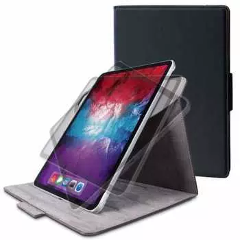 ELECOM iPad Pro 11 3rd/2nd Generation (2021/2020) Flap Case Soft Leather 360 Degree Rotation Black TB-A20PM360BK