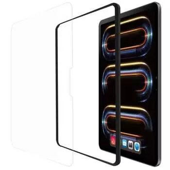 ELECOM iPad Pro 11-дюймовый iPad Pro(М4) Модель 2024 года с направляющей рамкой, защитная пленка для стекла, легко наносится, легко позиционируется, антибликовое закаленное стекло
