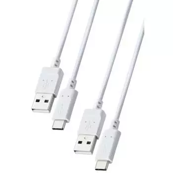 ELECOM [Комплект из 2 шт.] Кабель USB Type C USB-C на USB-A 2 м 15 Вт [Совместим со смартфонами, планшетами MacBook/iPad/Galaxy/Android и т. д.] Белый [Совместимость