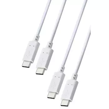 ELECOM [Комплект из 2 шт.] Кабель USB Type C USB-C на 2 м 60 Вт для быстрой зарядки [MacBook/iPad/Galaxy/Android-смартфон, планшет и т. д.. переписка ] белый [iPhone