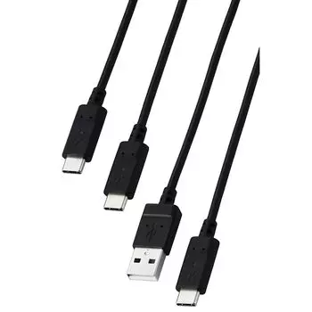 ELECOM [Комплект из 2 шт.] Кабель USB Type C USB-C на USB-A/USB-C 2 м 60 Вт PD совместимый [MacBook/iPad/Galaxy/Android смартфон планшет и т. д.. переписка]