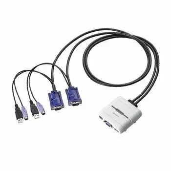 ELECOM KVM-переключатель с функцией автоматического переключения USB-мышь-клавиатура VGA 2 шт. [модель 2008 г.] и PS/2 KVM-KXN