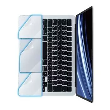 ELECOM MacBook Air 13,6 дюйма, модель 2022 года с чипом M2, защитная пленка для трекпада от царапин, защитная пленка для упора для рук, антибактериальное покрытие,