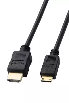 ELECOM mini HDMI to HDMI conversion cable 2m slim cable compatible communication richer color HDMI type C male to HDMI type A For 4K/30Hz HEC/ARC чёрный