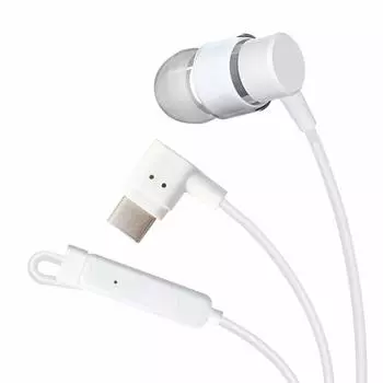 ELECOM Monaural Earphones with Microphone and Remote Control Canal USB Type-C CS100M White EHP-CAMCS100WH