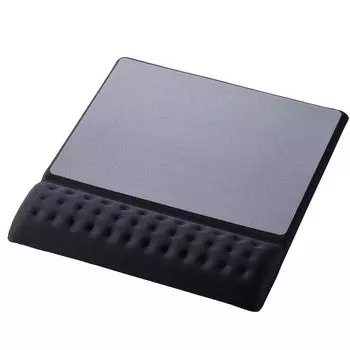 ELECOM Mouse Pad with Integrated Wrist Rest, Wide COMFY, Reduces Fatigue, Light Operation, Black MP-ACF002WBK
