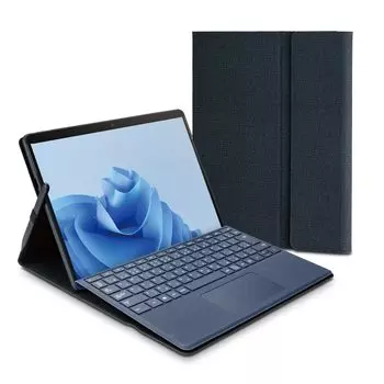 Elecom Мягкий кожаный чехол Surface With Generation, защитный чехол со свободным углом наклона, совместимая с клавиатурой для хранения сенсорного пера черного цвета ProX/8/9/9 5G/10/11 чёрный