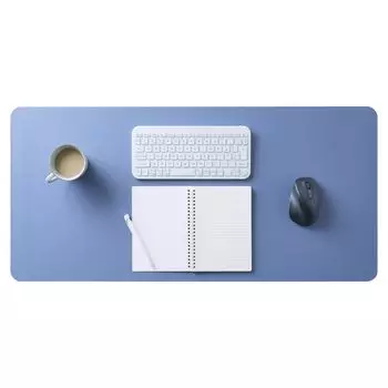 Elecom Настольный коврик Большой коврик для мыши 900 мм x 430 мм Совместимый с мышью Кожаный Односторонний Ледяной синий Противоскользящий MP-XDM04LBU синий