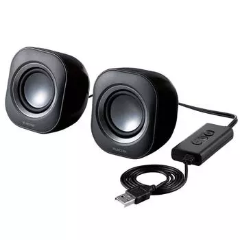 ELECOM PC Speaker Compact 4W USB Connection Black MS-P08USBBK