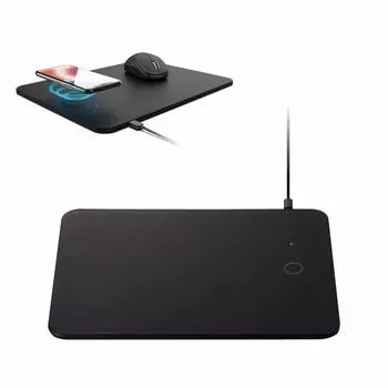 Elecom Qi Charger Wireless Mouse Pad Soft Leather Just Place Charging 5W Model iPhoneXS Xperia и другие Qi-совместимые модели Black iPhoneXR/iPhoneXS чёрный