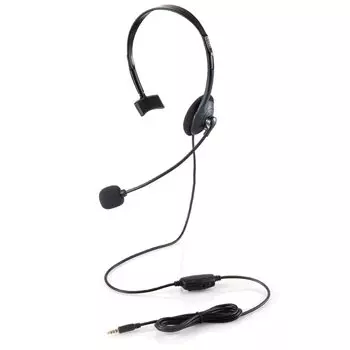ELECOM single left ear with 4 mute volume flexible black headset, ear, only, microphone, poles, 3.5mm connection, function, adjustment, arm,