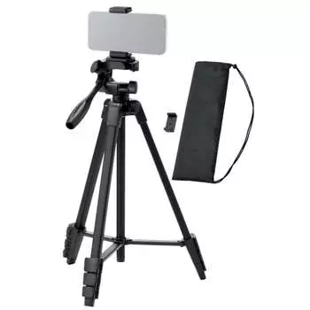 ELECOM Smartphone Camera Tripod, 3 Stages of Extension, Maximum Length 147cm, Storage 40cm, 360 Degree Rotation, Includes Smartphone Holder, Storage C