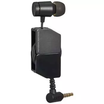 ELECOM Smartphone Headphones Canal Type 3.5 Monaural 9.2mm Driver Fast Music Winding Microphone Included FR10MM Black EHP-FR10CMMBK