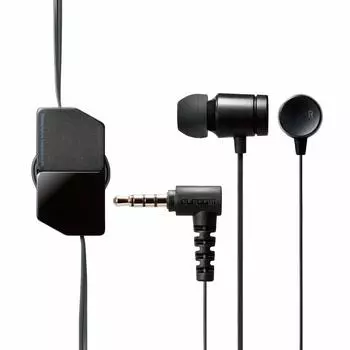 ELECOM Smartphone Headphones Canal Type Stereo Driver Fast Music Winding Microphone Included FR10CM Black 3.5 9.2mm EHP-FR10CMBK