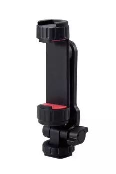 ELECOM Smartphone Holder Tripod Mount Attachment Mounting Camera SLR Simultaneous Shooting Accessory Shoe 360 Degree Rotation Angle Adjustable Selfie