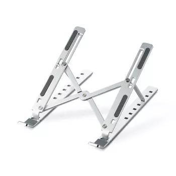 Elecom Совместимость с планшетом и ноутбуком с алюминиевым корпусом Улучшает рассеивание тепла Ширина x Глубина 245 мм x Высота Нагрузка Серебряная подставка, Подставка, Складная, 7-уровневая серебряный