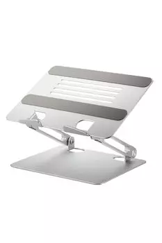 Elecom Совместимость с планшетом и ноутбуком с грузоподъемностью. Наклонная конструкция, которая не позволяет держателю мешать вашей высоте и углу наклона. Улучшает серебряный