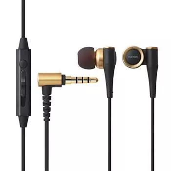 ELECOM совместимые стереонаушники высокого разрешения канального типа драйвер CH1000 Gold (с микрофоном) 9,8 мм EHP-CH1000SGD