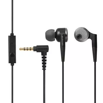 ELECOM Stereo Earphones Canal Driver with Microphone Heavy Bass GrandBass Black 10mm EHP-GB100MBK