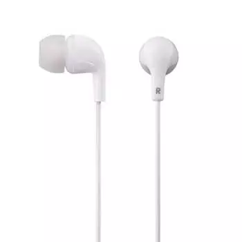 ELECOM Stereo Headphones Canal CN300 Plays Balanced Sound Quality and Crisp Bass White EHP-CN300AWH