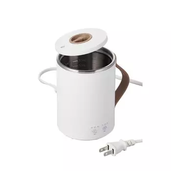 ELECOM Тип кружки Электрическая кастрюля Электрический чайник COOK MUG Кружка для готовки 350 мл Температура Длина нагревательного кабеля 1 м Белый [Чайник, тушение, регулировка, таймер,