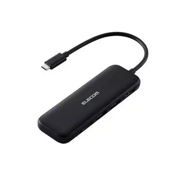 ELECOM USB-C Hub Docking Station 5in1 100W PD Compatible HDMI 4K30Hz High Speed ??Data Transfer 5Gbps Black DST-W01