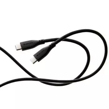 ELECOM USB-C & USB-C Cable 60W USB PD compatible 1.5m Made of silicone material Smooth Not easy to break and tangle [Compatible with MacBook Air Pro/i