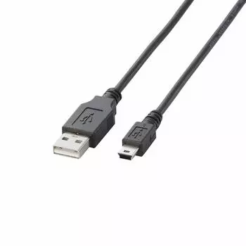 ELECOM USB Cable A male to miniB Normal 2m Black [miniB] USB2.0 (USB male) U2C-M20BK чёрный