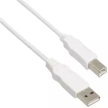 ELECOM USB Cable [B] USB2.0 (USB A Male to USB B Male) RoHS Directive Compliant 0.5m White USB2-ECO05WH