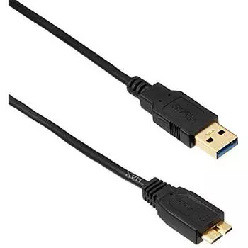 ELECOM USB Cable [microB] USB3.0 (USB A male to microB male) Slim 1m Black USB3-AMBX10BK