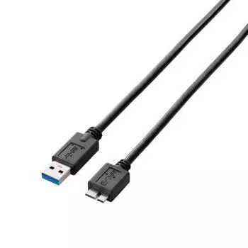 ELECOM USB Cable [microB] USB3.0 (USB A male to microB male) Standard 0.5m Black USB3-AMB05BK