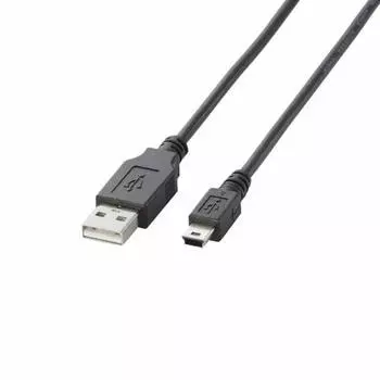 ELECOM USB Cable [miniB] USB2.0 (USB A male to miniB male) Normal 3m Black U2C-M30BK