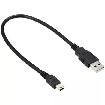 ELECOM USB Cable [miniB] USB2.0 (USB A male to miniB male) Built-in ferrite 0.3m USB-FSM503