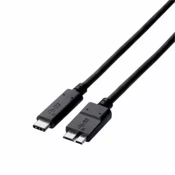 ELECOM USB Cable Type C (USB C to Micro B) 1.0m USB3.1 Certified Product 3A Output Max 10Gbps Black USB3-CMB10NBK
