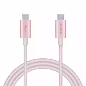 ELECOM USB Cable TypeC to TypeC PowerDelivery Compatible [Fast Charging at Maximum 3A] Semi-High Durability USB2.0 Certified Product 1.0m Pink [Verifi