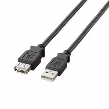 ELECOM USB Extension Cable USB2.0 A-A Female Type 2m Black U2C-E20BK