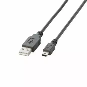 ELECOM USB-кабель [miniB] USB2.0 (USB A папа на miniB папа) Обычный 0,5 м Черный U2C-M05BK