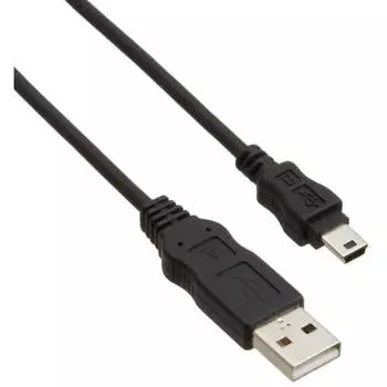 ELECOM USB-кабель [miniB] USB2.0 (USB A папа на miniB папа) Соответствует RoHS 1 м черный USB-ECOM510