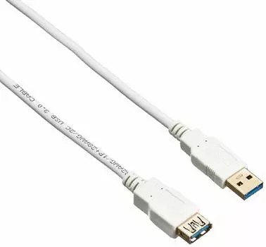 ELECOM USB-кабель-удлинитель A Male to USB A Standard White USB3.0 (USB Женский) 1,5 м USB3-E15WH белый