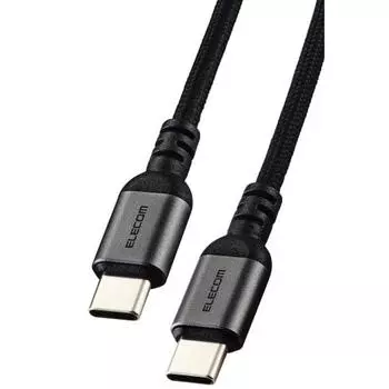 ELECOM USB Type C Cable 1m 100W PD Compatible Fast Charging Disconnection Prevention Heavy Duty Nylon Mesh [Compatible with MacBook/iPad/Galaxy/Androi