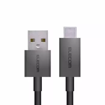 ELECOM USB TYPE C Cable Type C (USB A to USB C) Ultra-fast charging with 3A output USB 2.0 compliant 1.2m Black [Verified for iPhone 16 series] MPA-FA