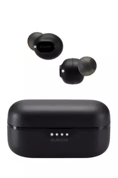 ELECOM Wireless Bluetooth Touch Earplug Automatic Black AMA92003 Наушники, 5.3 Control, Совместимость с SBC/AAC, Тип, Сопряжение, Зарядка Type-C, чёрный