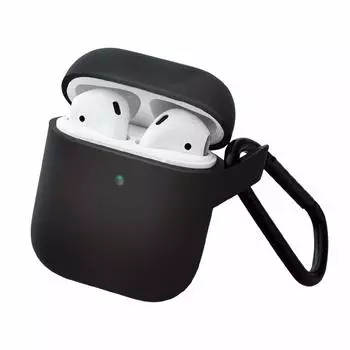 ELECOM Wireless Charging AirPods Compatible Accessory Silicone Case Black AVA-APSCBK