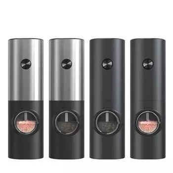 Electric Automatic Salt and Pepper Grinder Set Adjustable Spices Grinder Kitchen Tools with Led Light Grinder Set Spice Mill